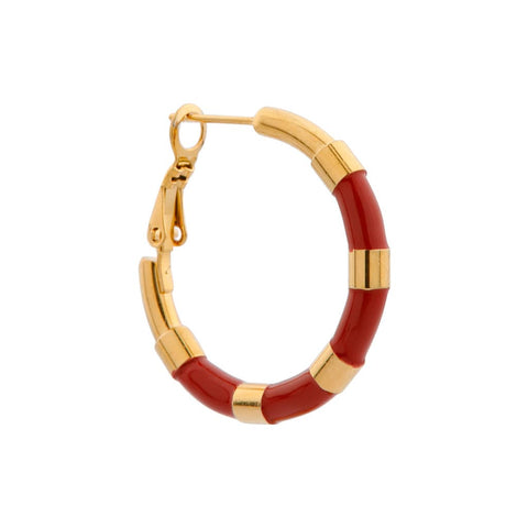 Single red hoola hoop gold