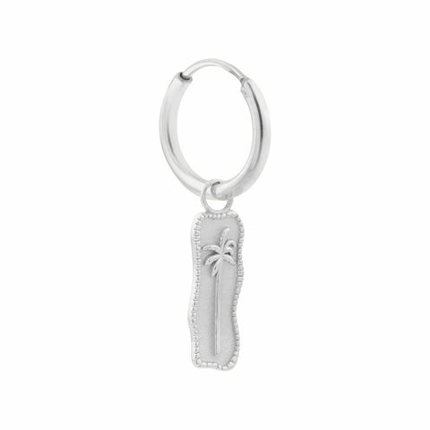 Single palm beach hoop silver