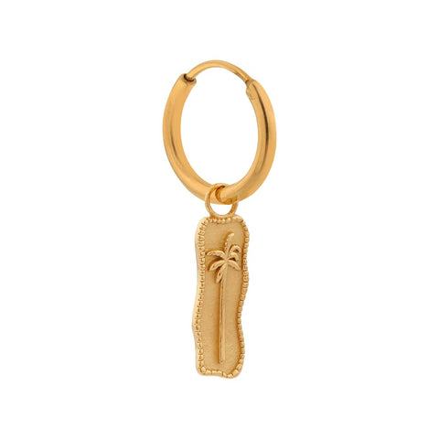Single palm beach hoop gold
