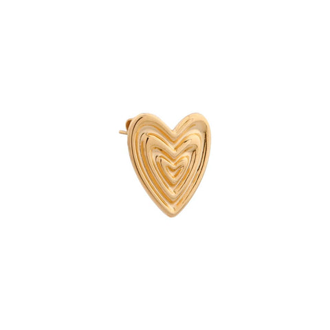 Single a lot of hearts hoop gold