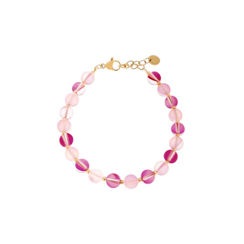 Pink glow bracelet gold