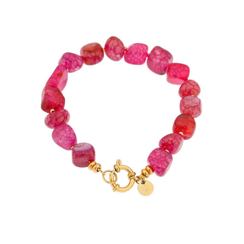 Magenta majesty bracelet gold