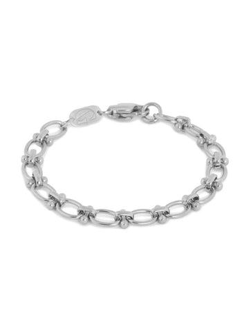 Oval dots bracelet silver