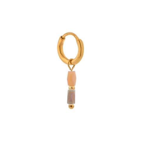 Single natural Terra hoop gold