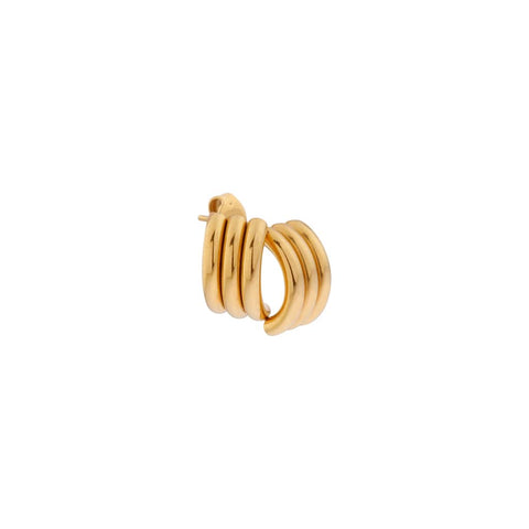 Double stripe hoop gold