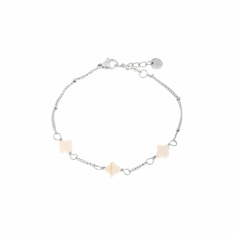 White clover bracelet silver