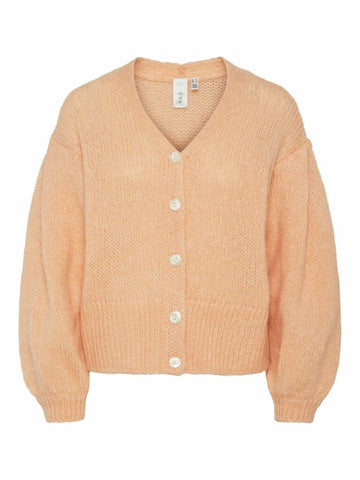 Yasfuma ls knit cardigan - peach fuzz