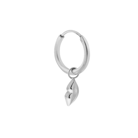 Single lips hoop silver