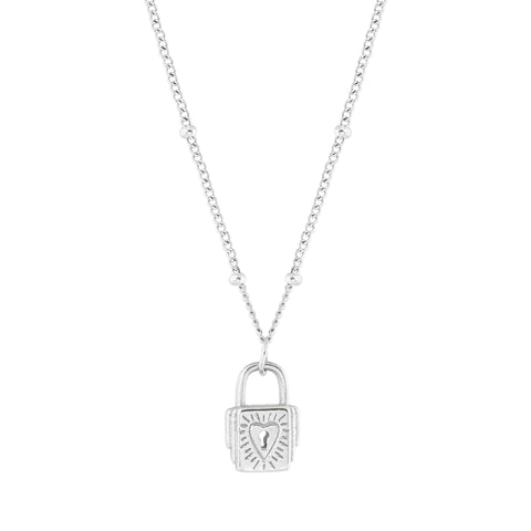 Lock of love necklace silver