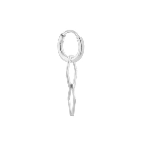 Single wobbly hoop silver