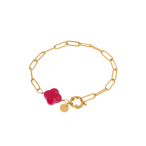 Hold on clover bracelet gold
