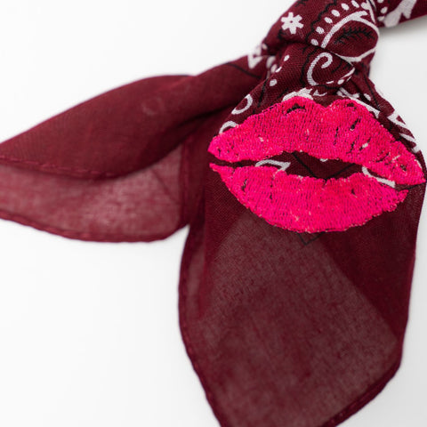 Fay Bandana Paisly Kusmond - bordeax rood