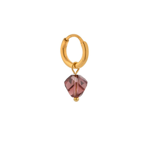 Single night diamond hoop gold