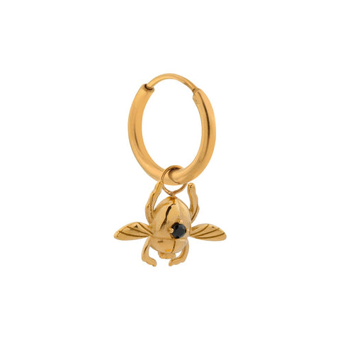 Single bobbie beetle hoop gold