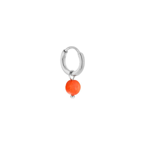 Single orange dot silver