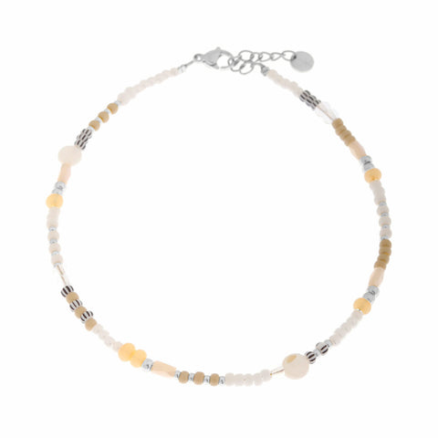 Sand sparkle anklet silver
