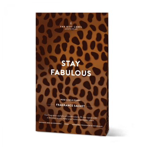Scented sachet - Stay fabulous - Rose & wild poppy