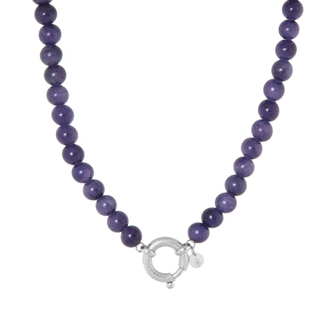 Indigo snake necklace silver