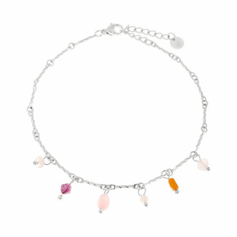 Sunny island anklet silver