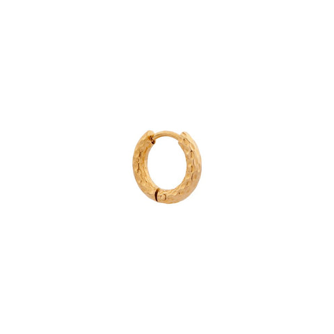Single hilly small hoop gold