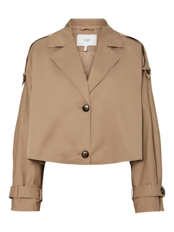 YASEMIRA LS short trenchcoat - silver mink