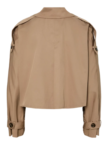 YASEMIRA LS short trenchcoat - silver mink