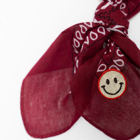 Fay Bandana Paisly Smiley - bordeaux rood