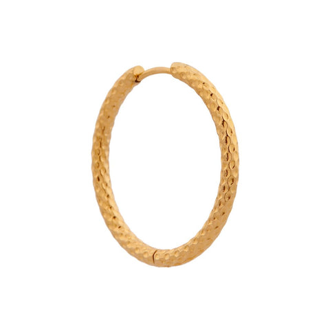 Single hilly big hoop gold