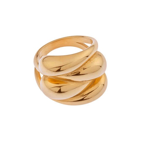 Queen of waves ring gold