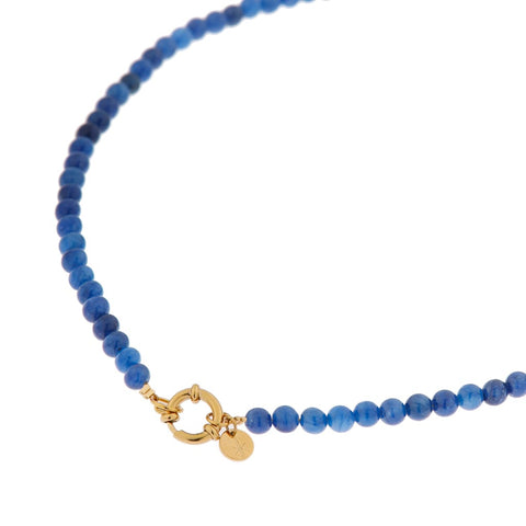 Royal blue necklace gold