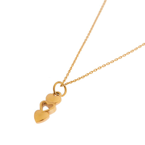 Open heart necklace gold