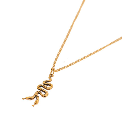 Silly snake necklace gold