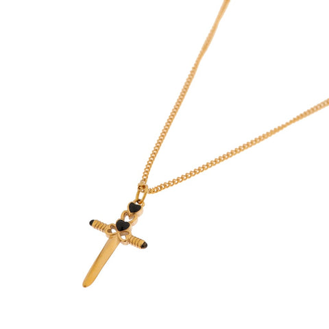 Cupid's dagger necklace gold
