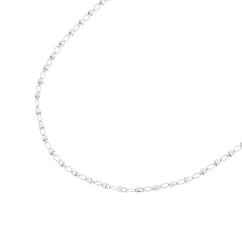 Oval loop necklace silver