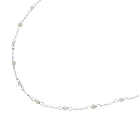 Dottie green necklace silver