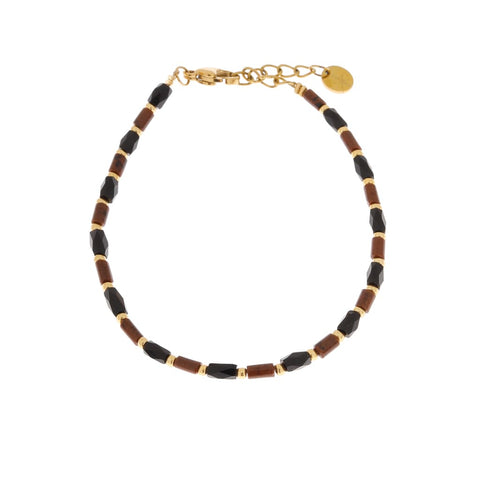 Terra black bracelet gold