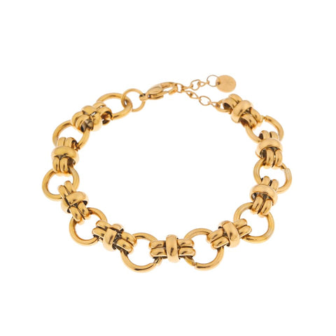 Big round bracelet gold