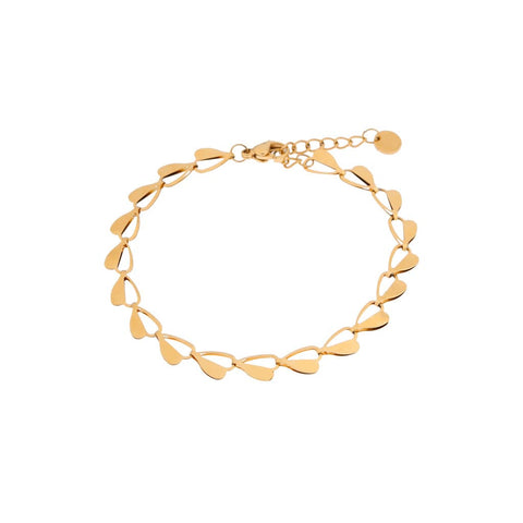 Half heart bracelet gold