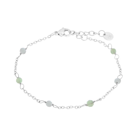 Dottie green bracelet silver