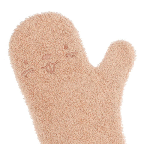 Nifty Baby shower glove - pink beaver