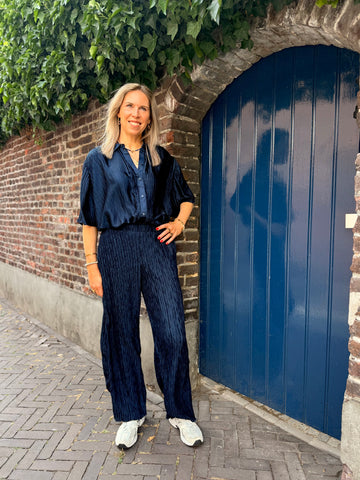 Slfelma relaxed 2/4 shirt - dark sapphire