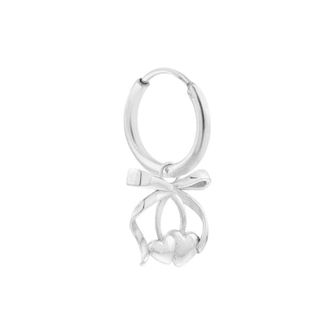 Cherry bow hoop silver