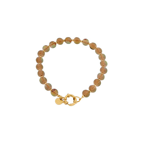 Brown flame bracelet gold