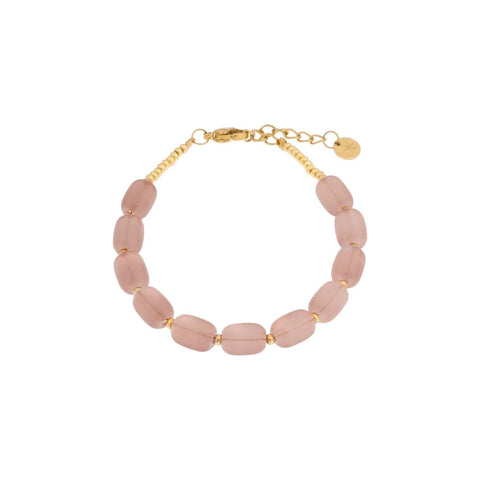Mushroom beads bracelet gold