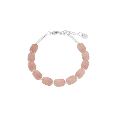 Mushroom beads bracelet silver