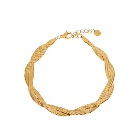 Braided snake bracelet gold