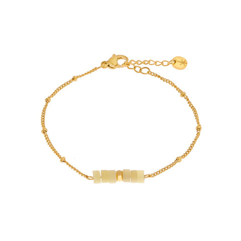Citron disc bracelet gold