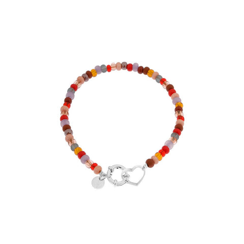 Heartbeat bracelet silver