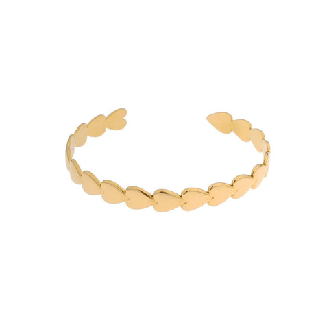Heart bangle gold