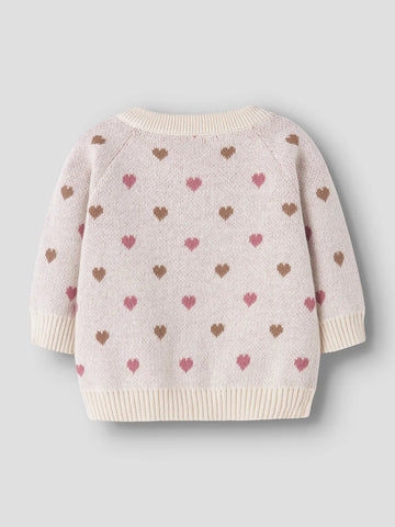 Nbfsaran ls knit card heart lil